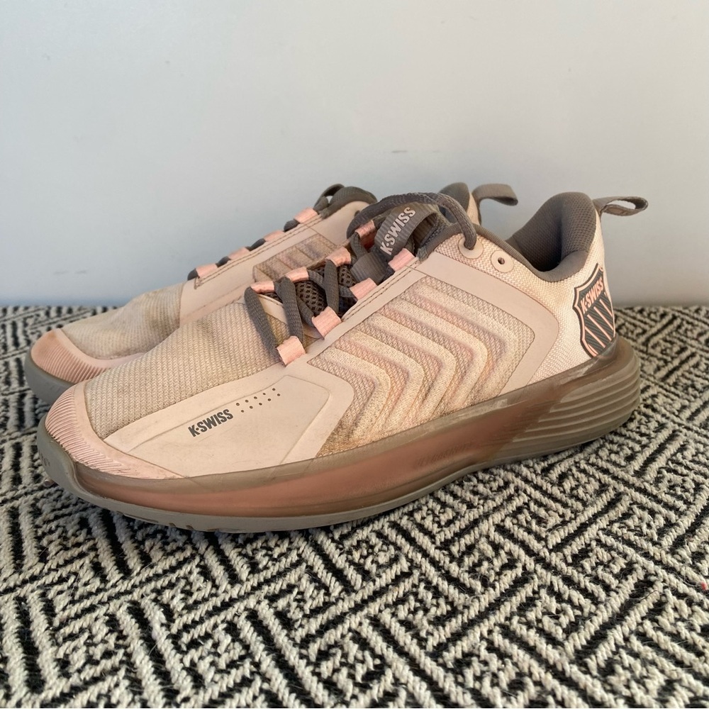 K-Swiss Pink and Gray Athletic Shoes Size 8